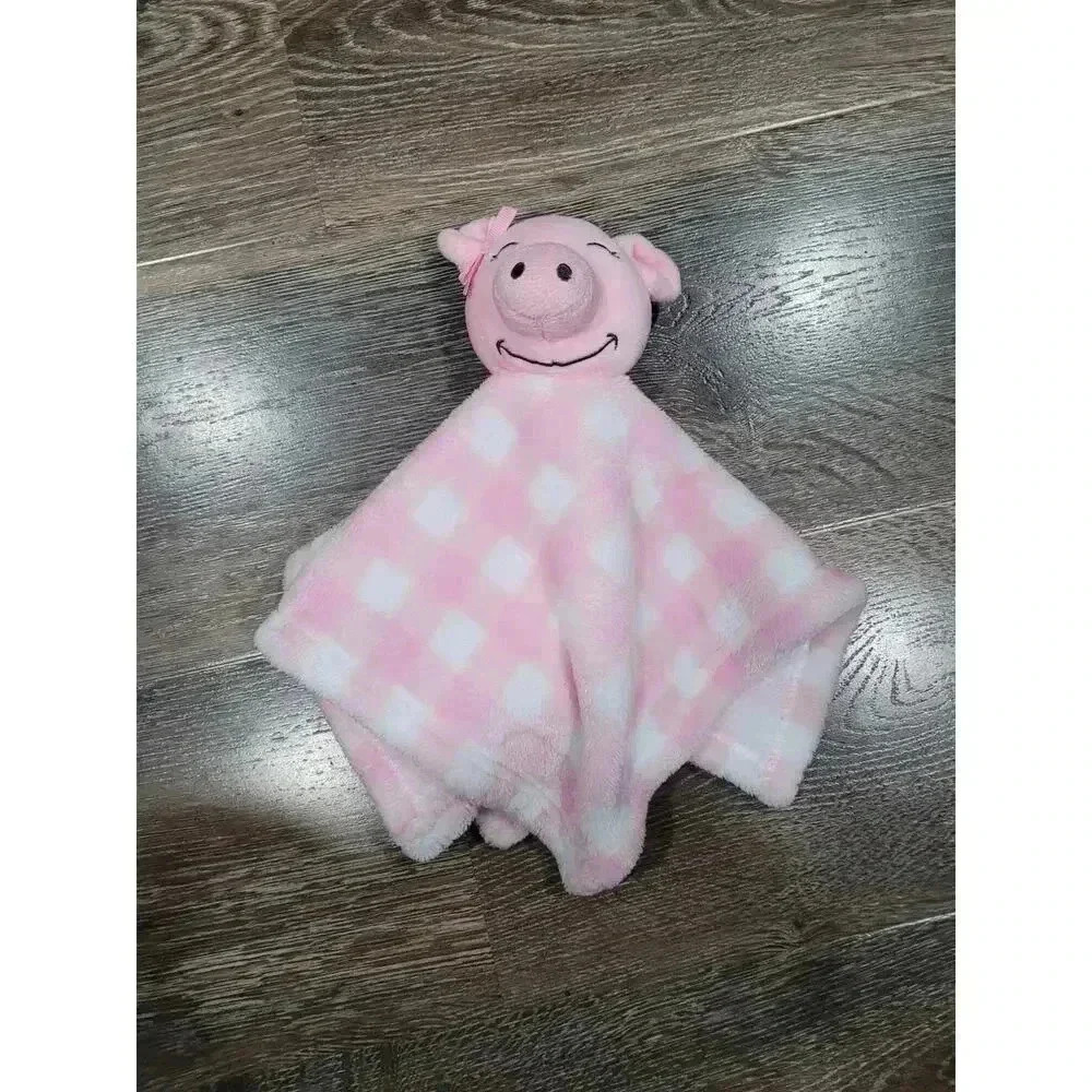Hudson Baby Infant Girl Plush Blanket with Security Blanket #r